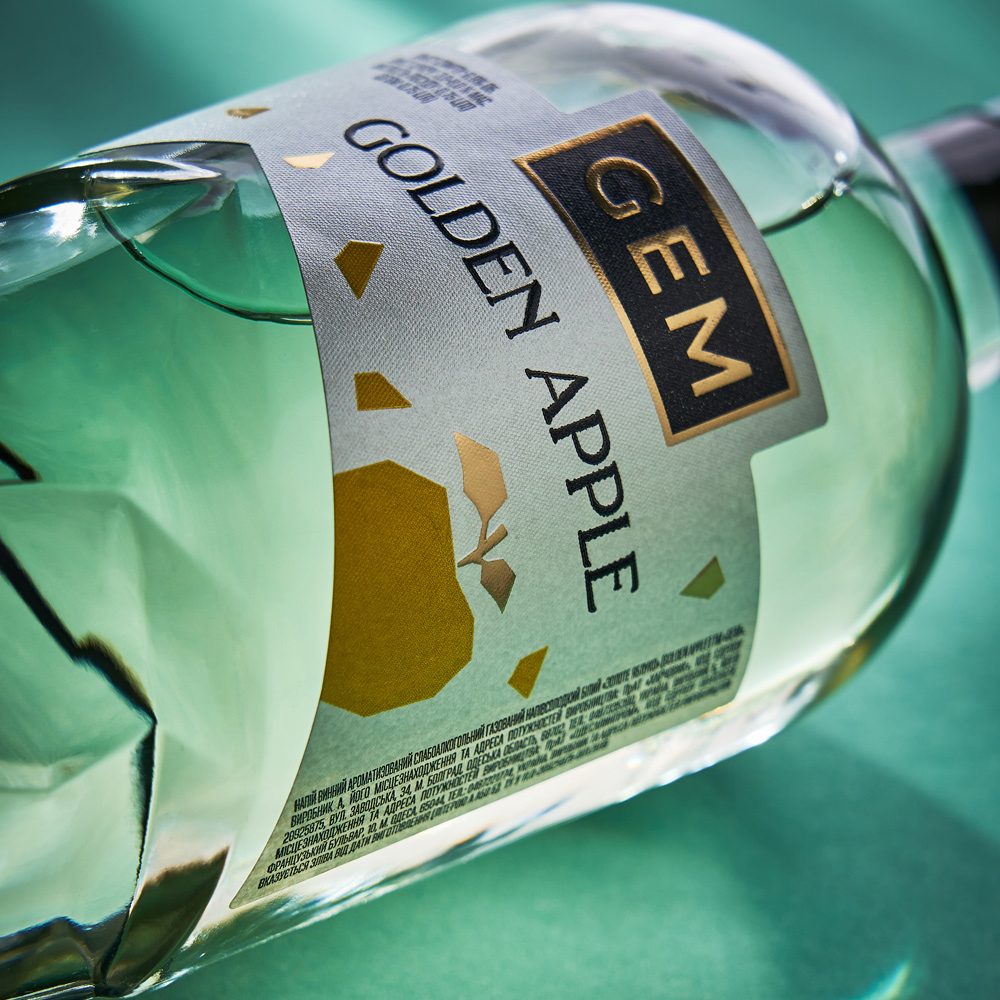 Напиток винный слабоалк. GEM Golden Apple газированный полусладкий белый (2558) 0,75л 6,9% купить