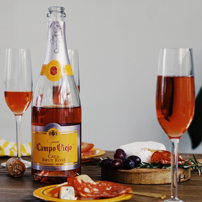 Вино игристое Campo Viejo Cava Brut Rose розовое 0,75л 12% купить