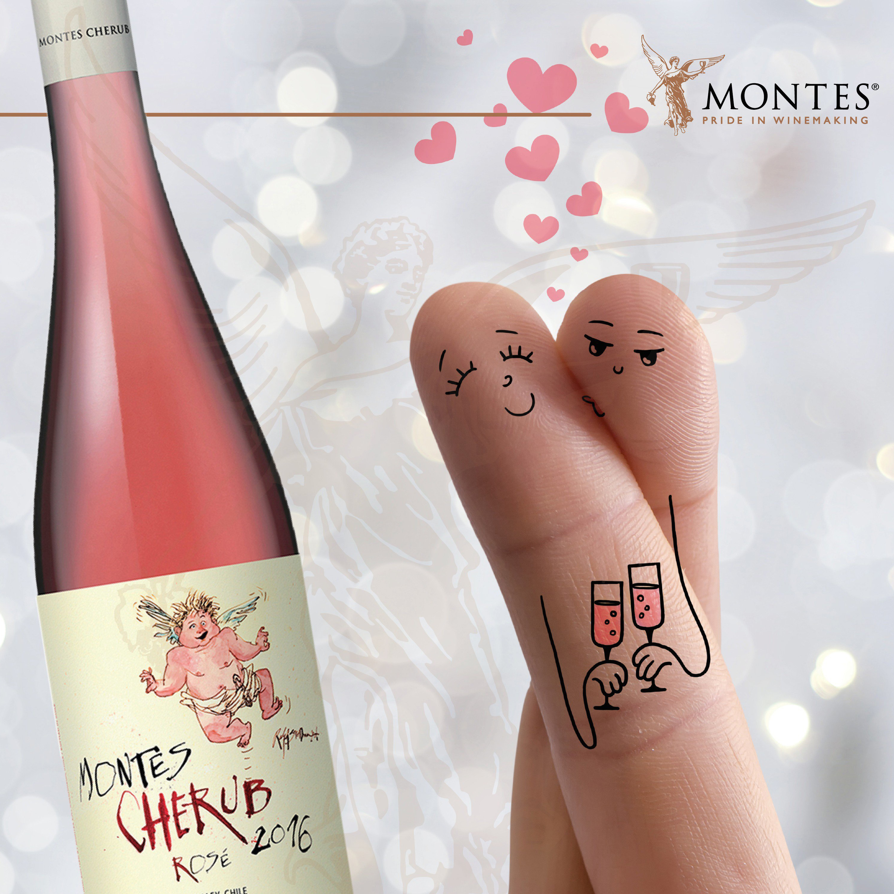 Вино Montes Cherub розовое сухое 0,75л 13,5% купить