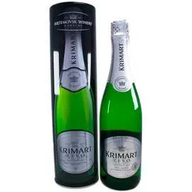Вино игристое Krimart ZERO выдержанное белое брют в тубусе 0,75л 10-13,5%