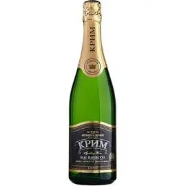 Вино игристое Крим белое полусухое 0,75л 10-13,5%