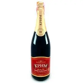 Вино игристое Крим красное полусладкое 0,75л 10-13,5%