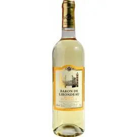 Вино Baron de Lirondeau біле напівсолодке 0,75л 10,5%