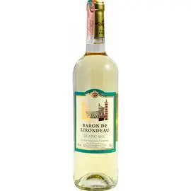 Вино Baron de Lirondeau біле сухе 0,75л 11%