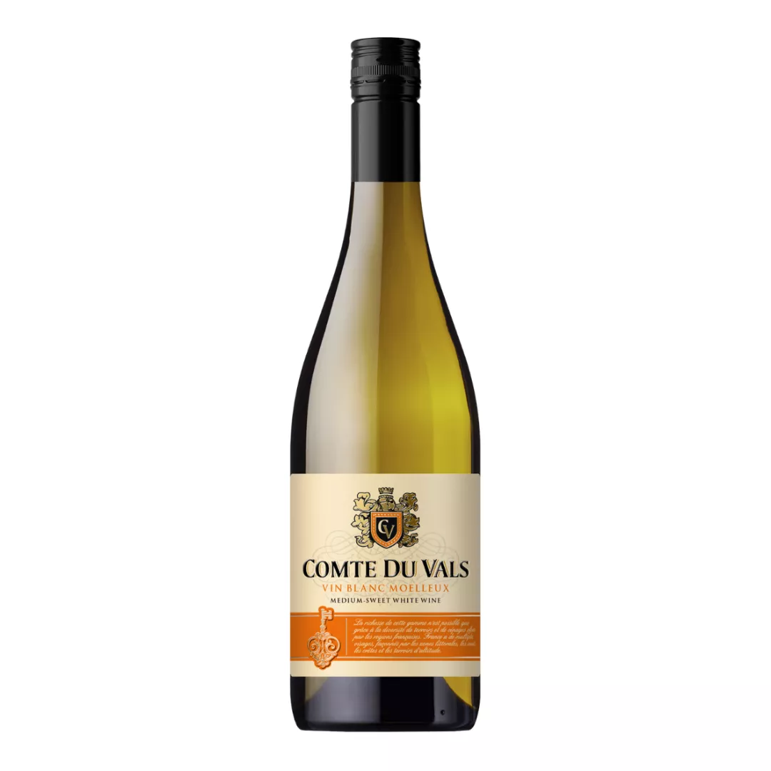 Вино Сomte du Vals Blanc medium sweet полусладкое белое 0,75л 10,5%