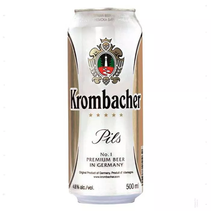 Пиво Krombacher светлое фильтрованное 0,5л 4,8%