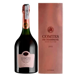 Шампанское Taittinger Comtes de Champagne Rosé 2012 розовое брют в подарочной коробке 0,75л 12,5%