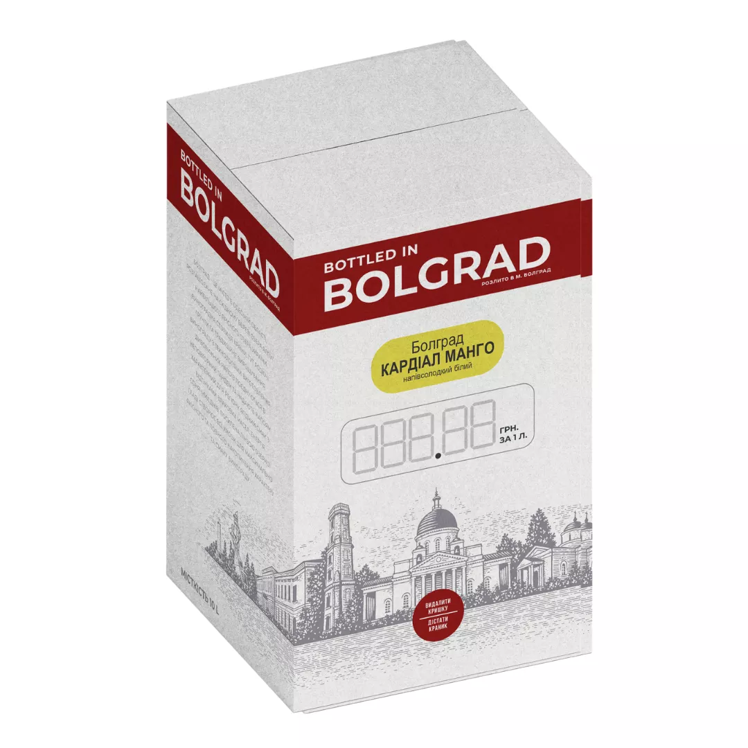 Напиток винный Болград Манго белый полусладкий 10л 9-12%