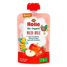 Пюре Red Bee с яблоком и клубникой органическое (с 8 месяцев) Holle 100г