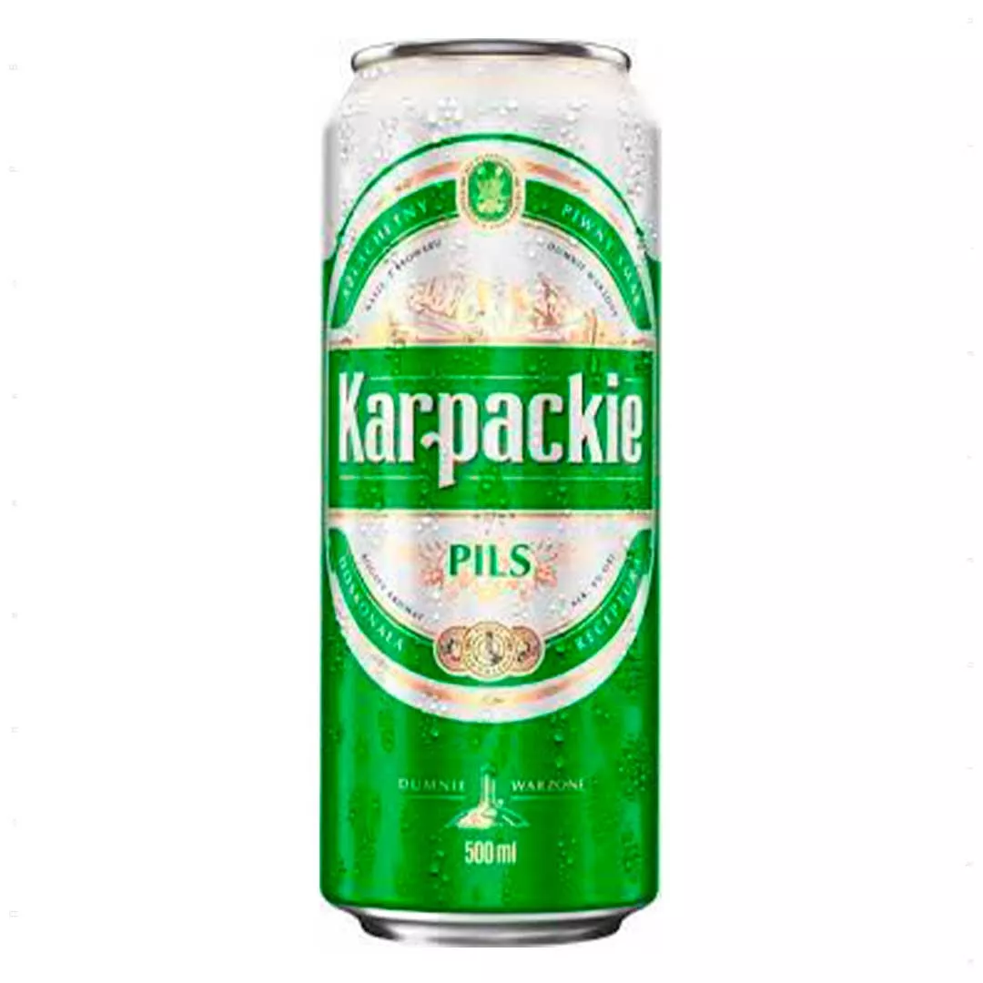 Пиво Karpackie Pils светлое фильтрованное 0,5л 4%