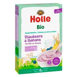 Каша на козьем молоке с черникой и бананом органическая (с 6 месяцев) Holle 200 г