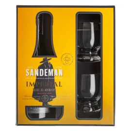 Бренди Sandeman Imperial 0,7л 40% + 2 стакана