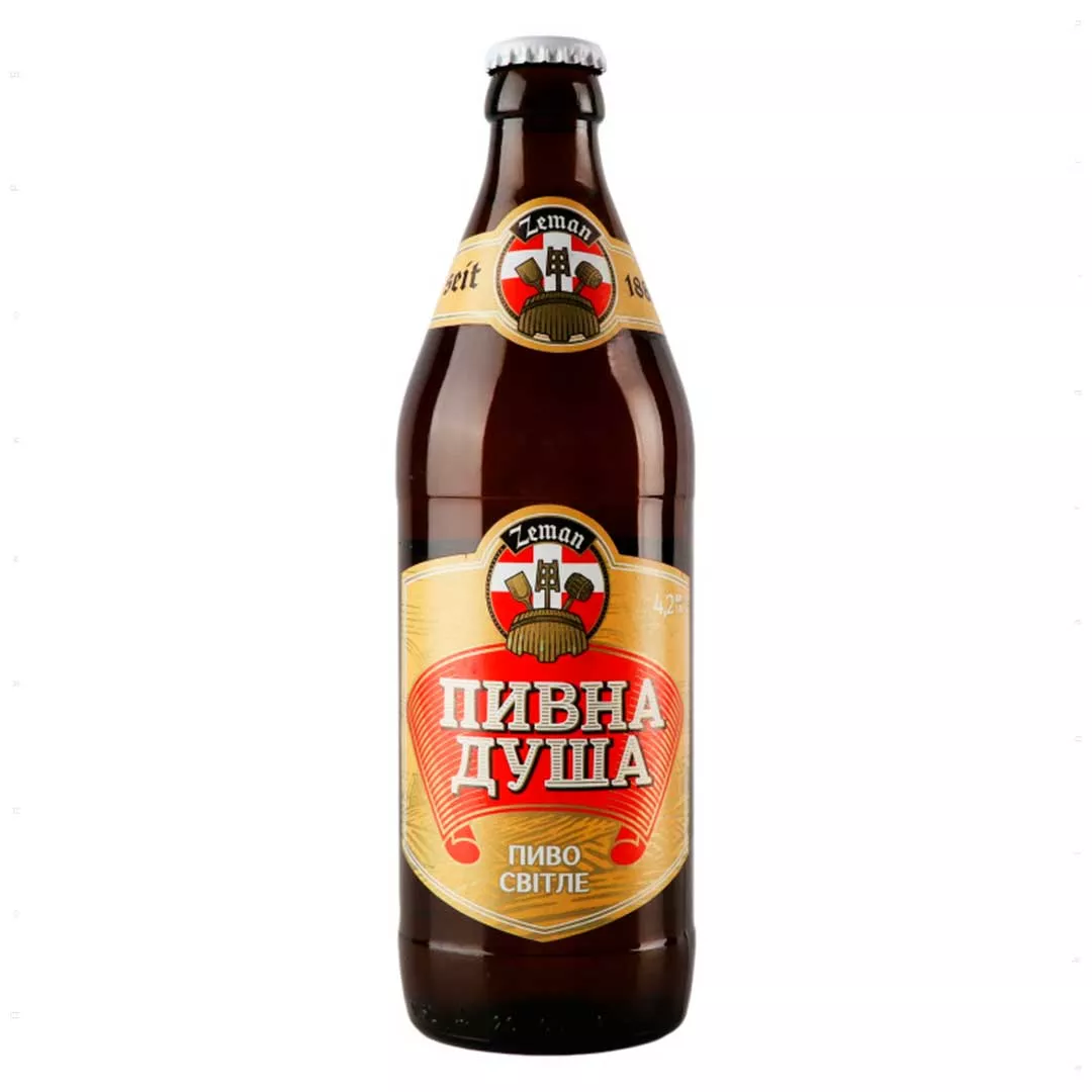 Пиво Пивная душа светлое 0,5л 4,2%