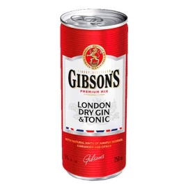 Слабоалкогольный напиток Gibson's London Dry Gin & Tonic 0,25л 5%
