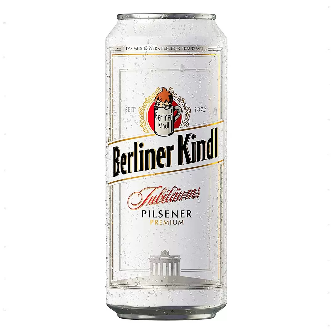 Пиво Berliner Kindl Jubilaums Pilsener светлое фильтрованное 0,5л 5,1%