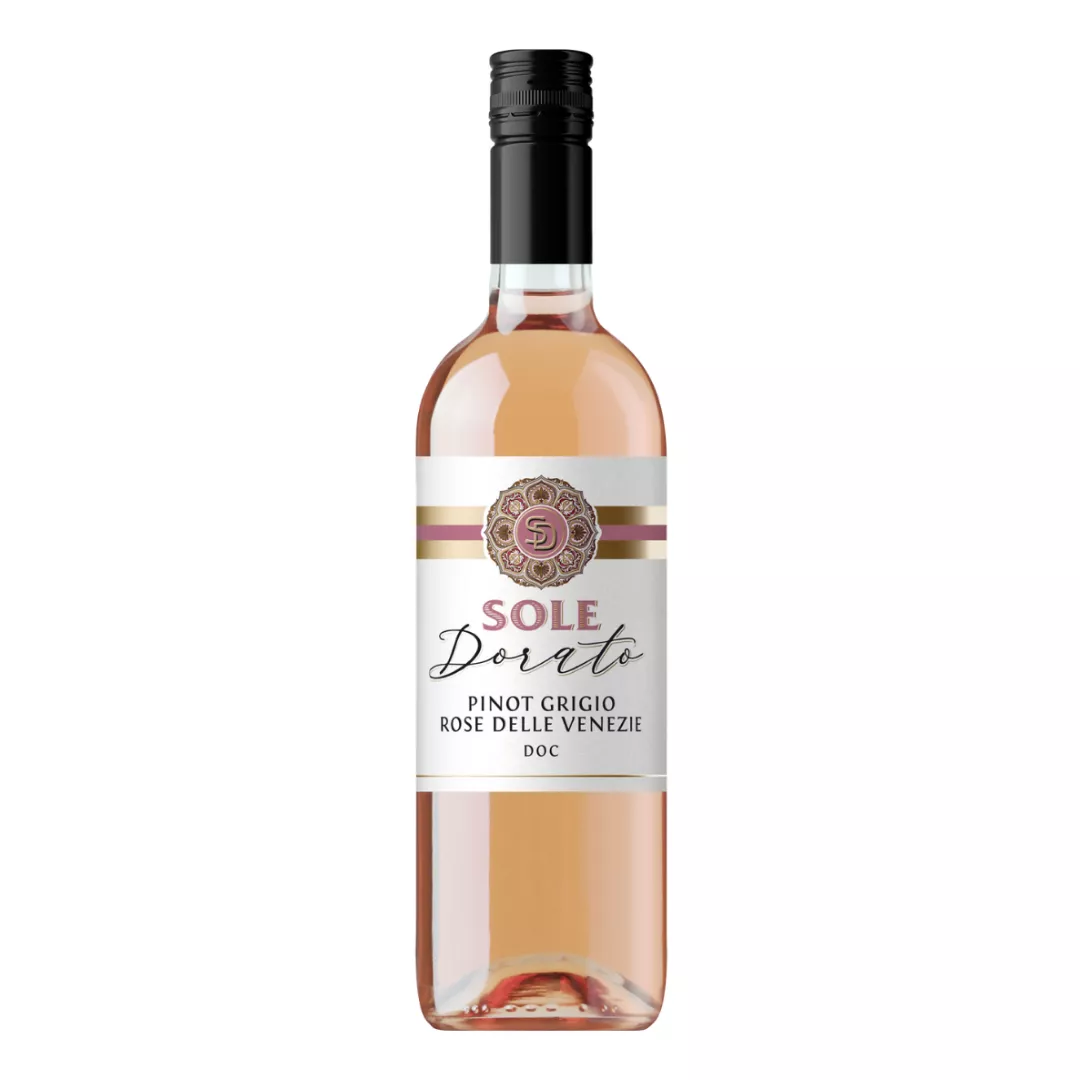 Вино Sole Dorato Pinot Grigio Rose DOC delle Venezie сухое розовое 0,75л 12%