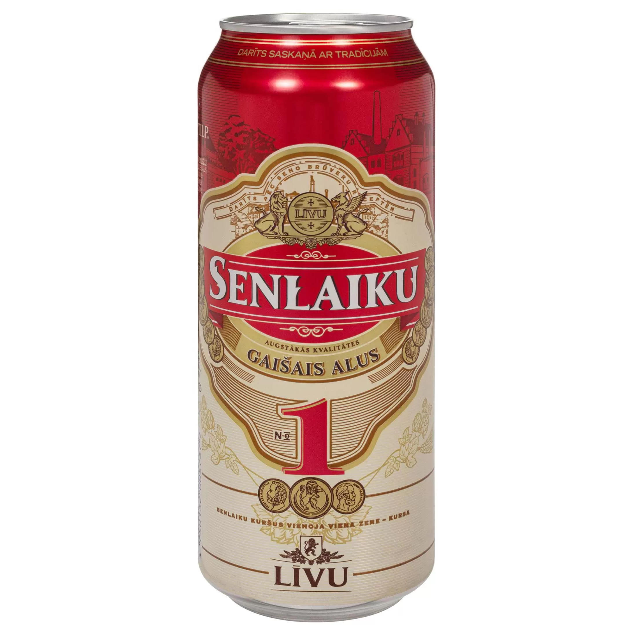 Пиво Livu Senlaiku 1 светлое фильтрованное 5% 0,5л