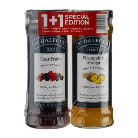 Набор 1 + 1 Джем Ананас Манго 284г и Джем 4 Фрукты St Dalfour 284 г