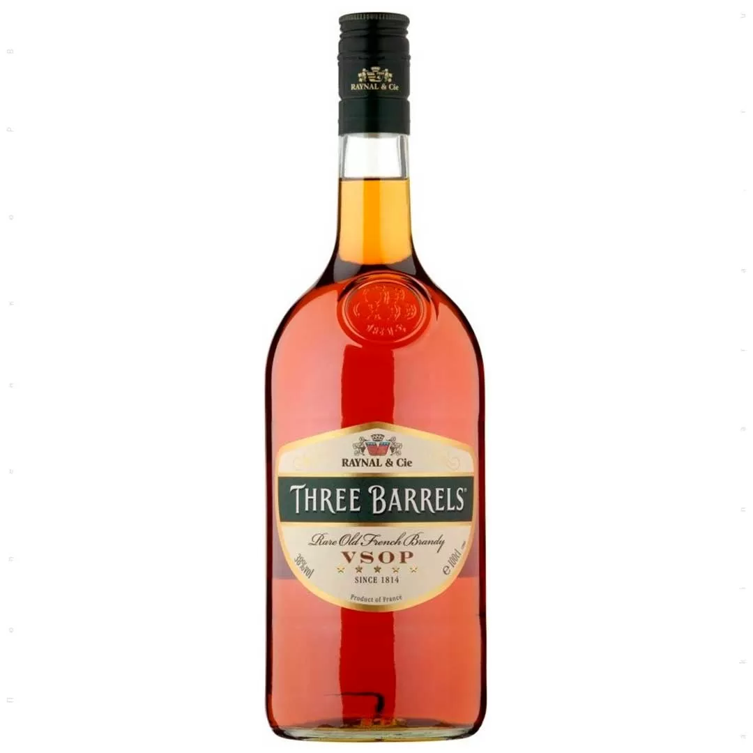 Бренди Three Barrels VSOP 1 л 38%