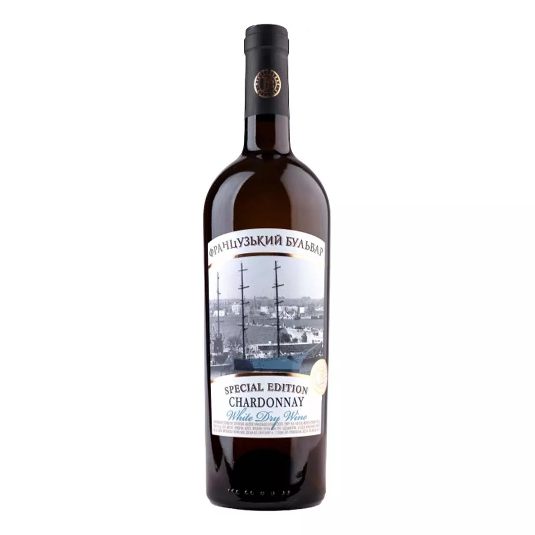 Вино Французский бульвар Chardonnay Select белое сухое 0,75л 10-13%