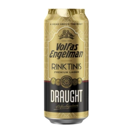 Пиво Volfas Engelman Rinktinis Draught светлое фильтрованное 0,5л 5,2%