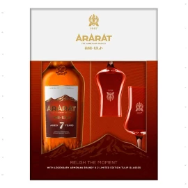 Бренди Ararat Ani 7 лет 0,7л 40% + 2 стакана