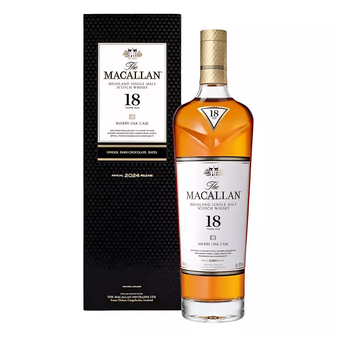 Виски Macallan Sherry Oak 18 лет выдержки 40% 0,7л в коробке
