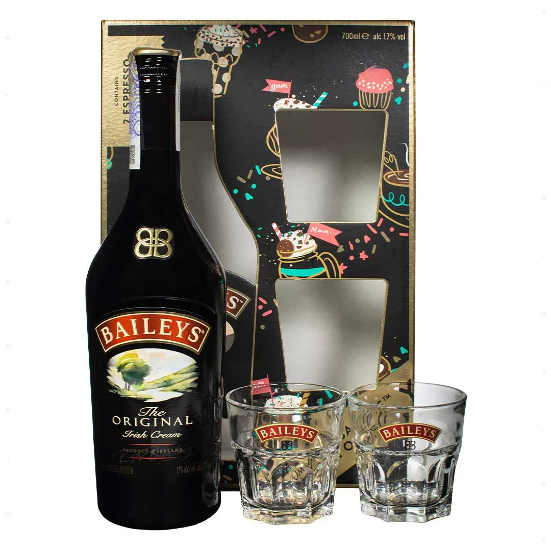 Лікер Baileys зі склянками 0,7л 17%