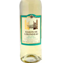 Вино Baron de Lirondeau белое полусухое 0,75л 10,5% купить