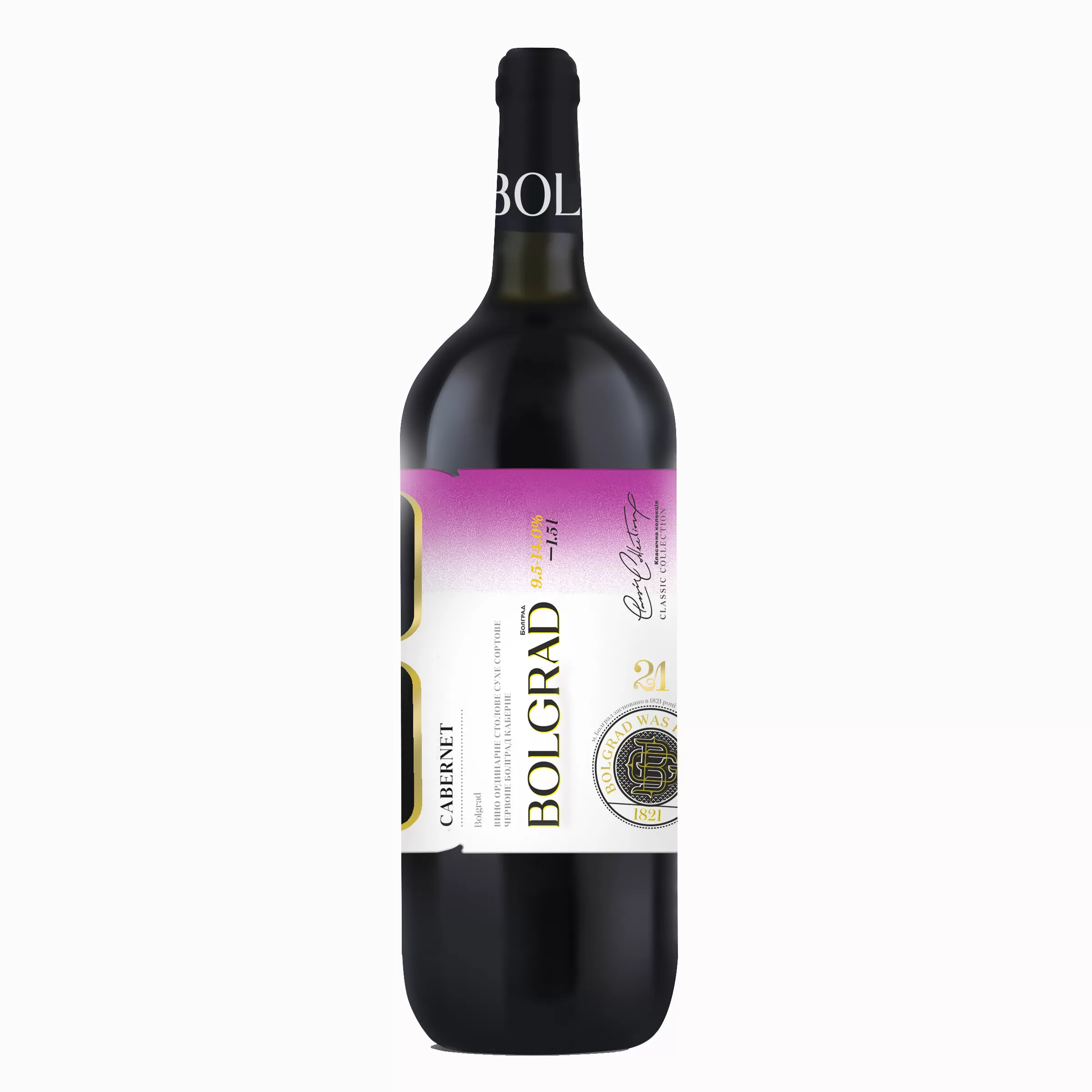 Вино Bolgrad Cabernet сухе червоне 1,5л 9,5-14%
