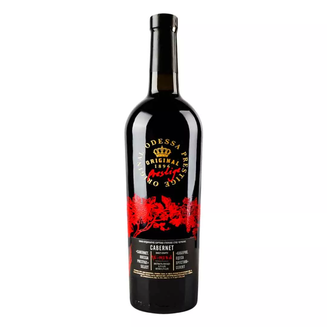 Вино Odessa Prestige Каберне червоне сухе 0,75л 9,5-14%