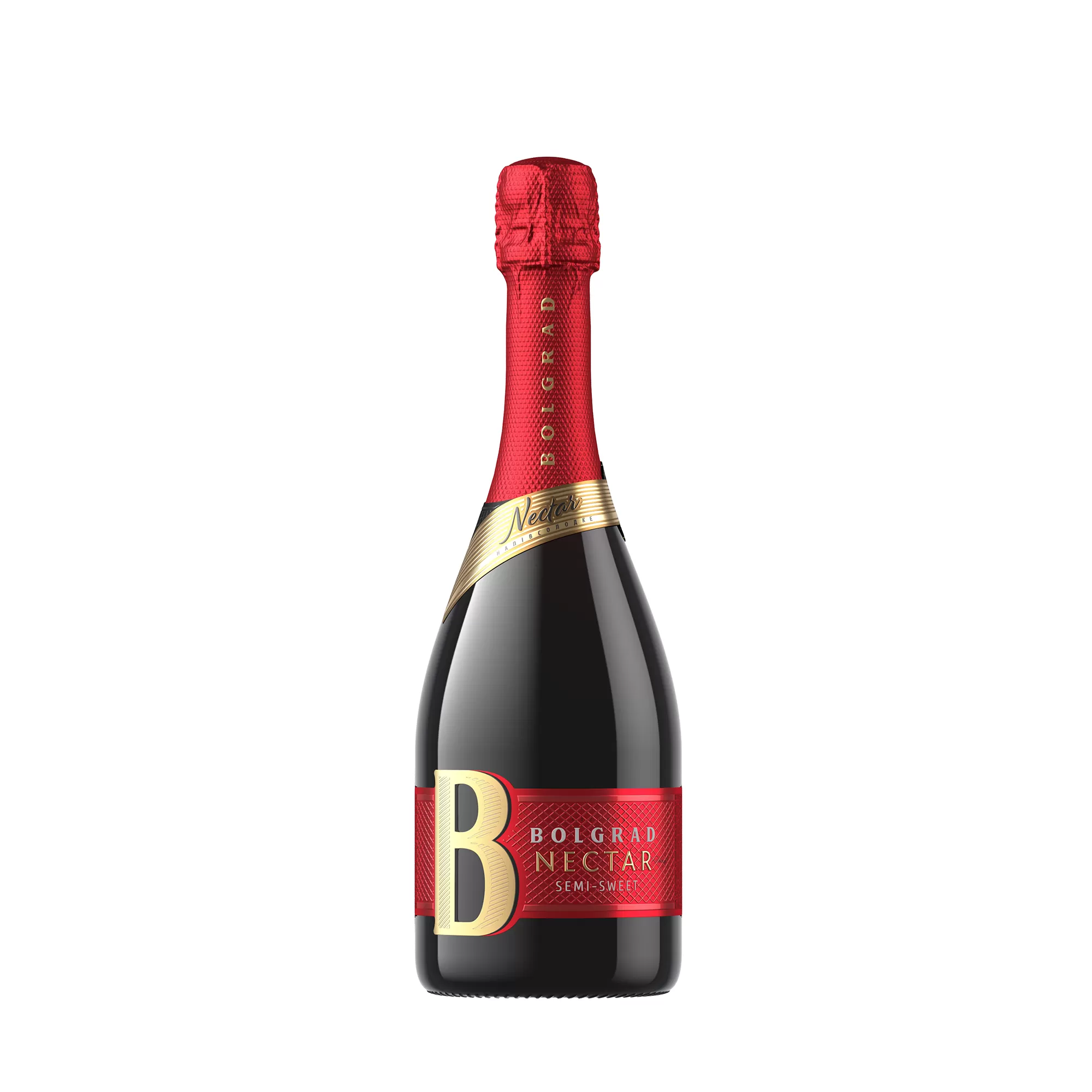 Вино игристое Bolgrad Nectar красное полусладкое 0,75л 10-13,5%