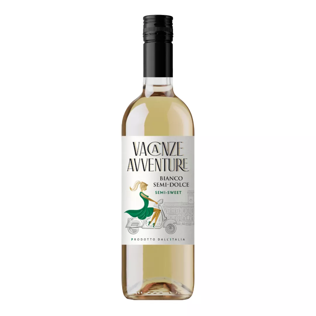 Вино Vacanze Aventura Bianco Semi sweet полусладкое белое 0,75л 10,5%