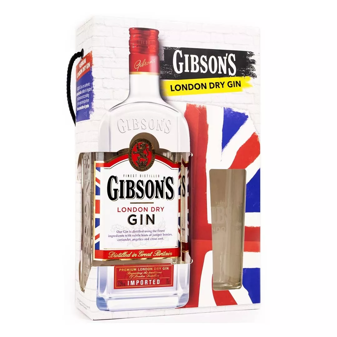 Джин Gibson's London Dry 0,7л 37,5% + бокал