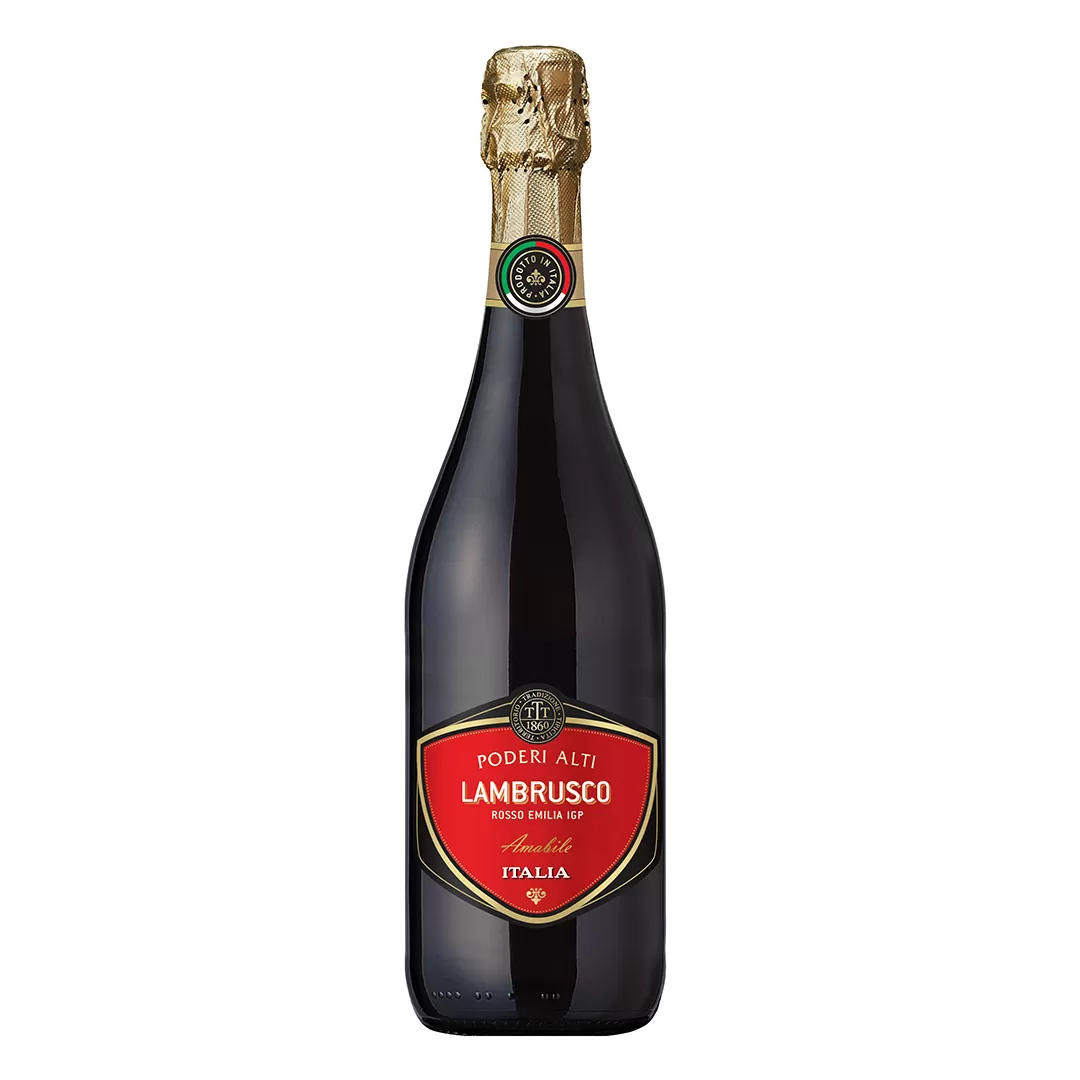Вино игристое Poderi Alti Lambrusco dell'Emilia красное полусладкое 0,75л 7,5%