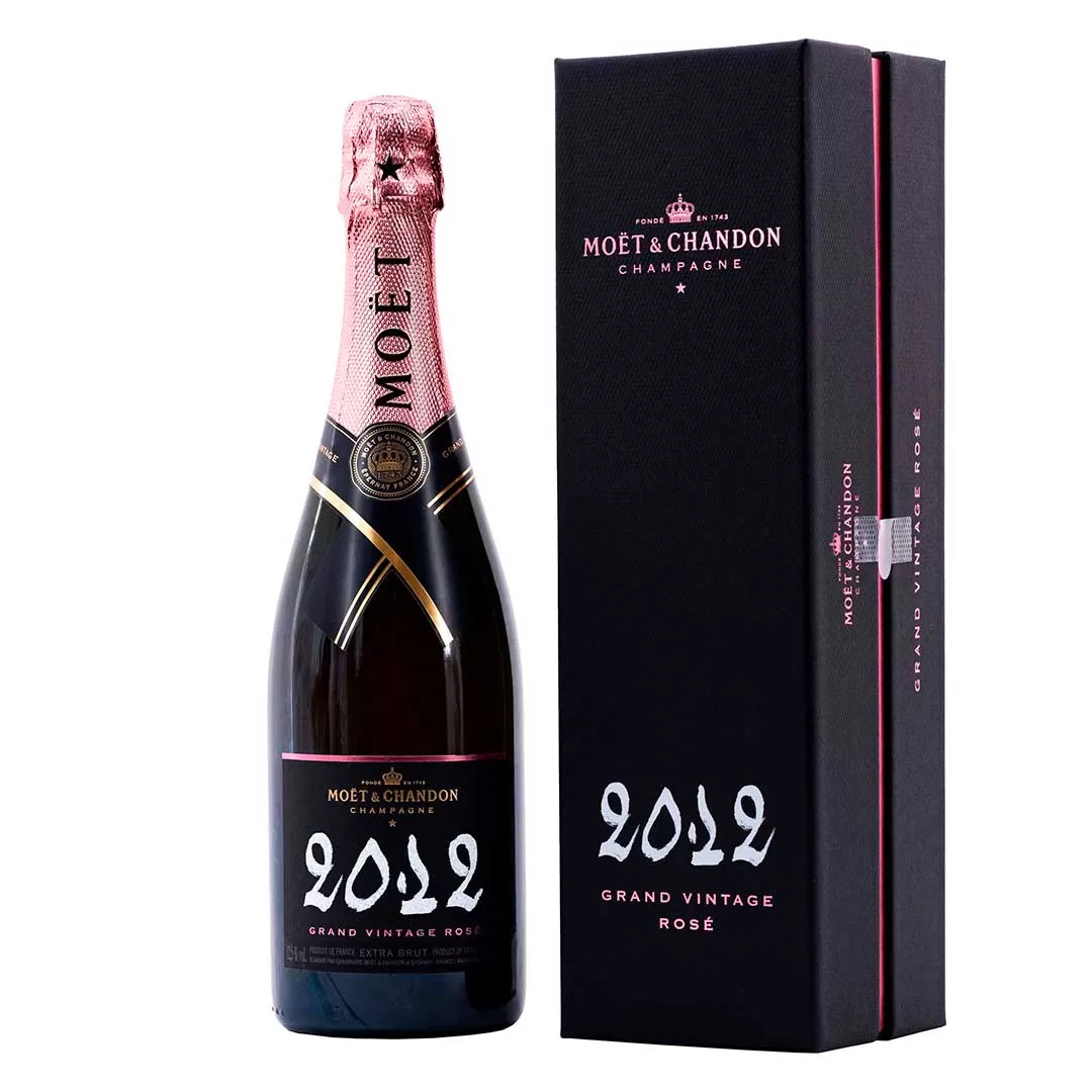 Шампанское Moet + Chandon Grand Vintage Rose сухое розовое 0,75л 11-13% в подароч. упаковке