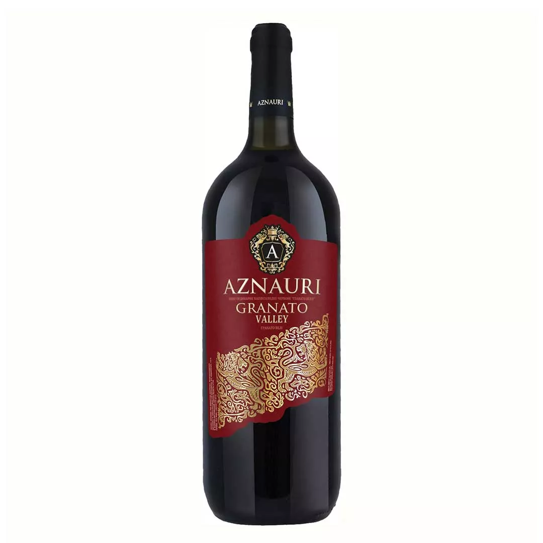 Вино Aznauri Granato Valley полусладкое красное 1,5л 9-13 %