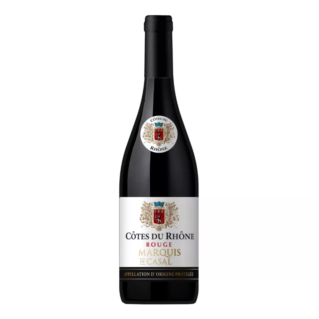 Вино Cotes du Rhone AOC ТМ Marquis de Casal сухе червоне 0,75 л 13,5%