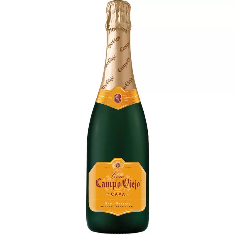 Вино игристое Campo Viejo Cava Brut Reserva белое сухое 0,75л 10-13%