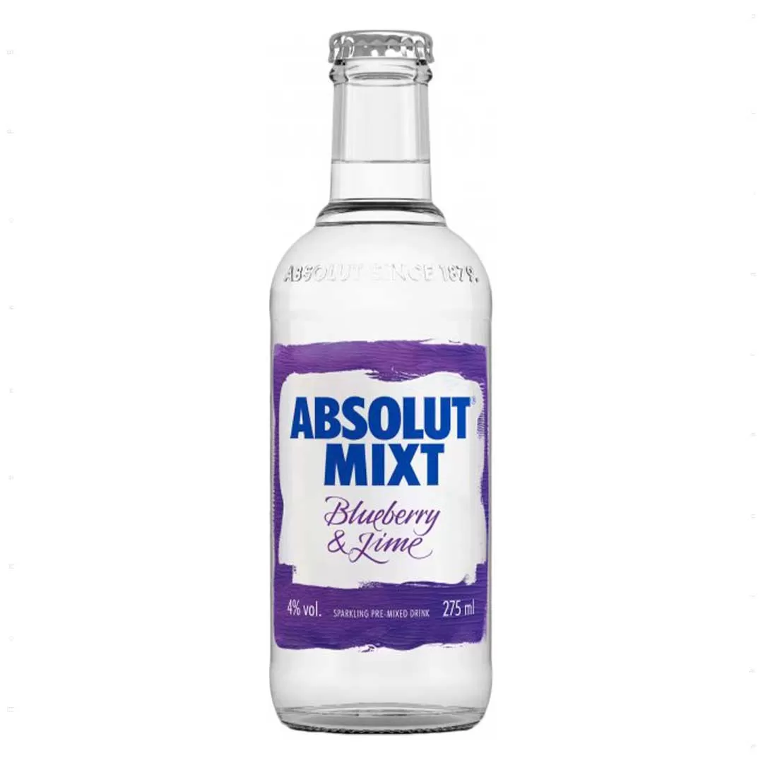 Напиток ABSOLUT MIXT BLUEBERRY&amp;LIME сл/алк 4% 0,275 л 4%