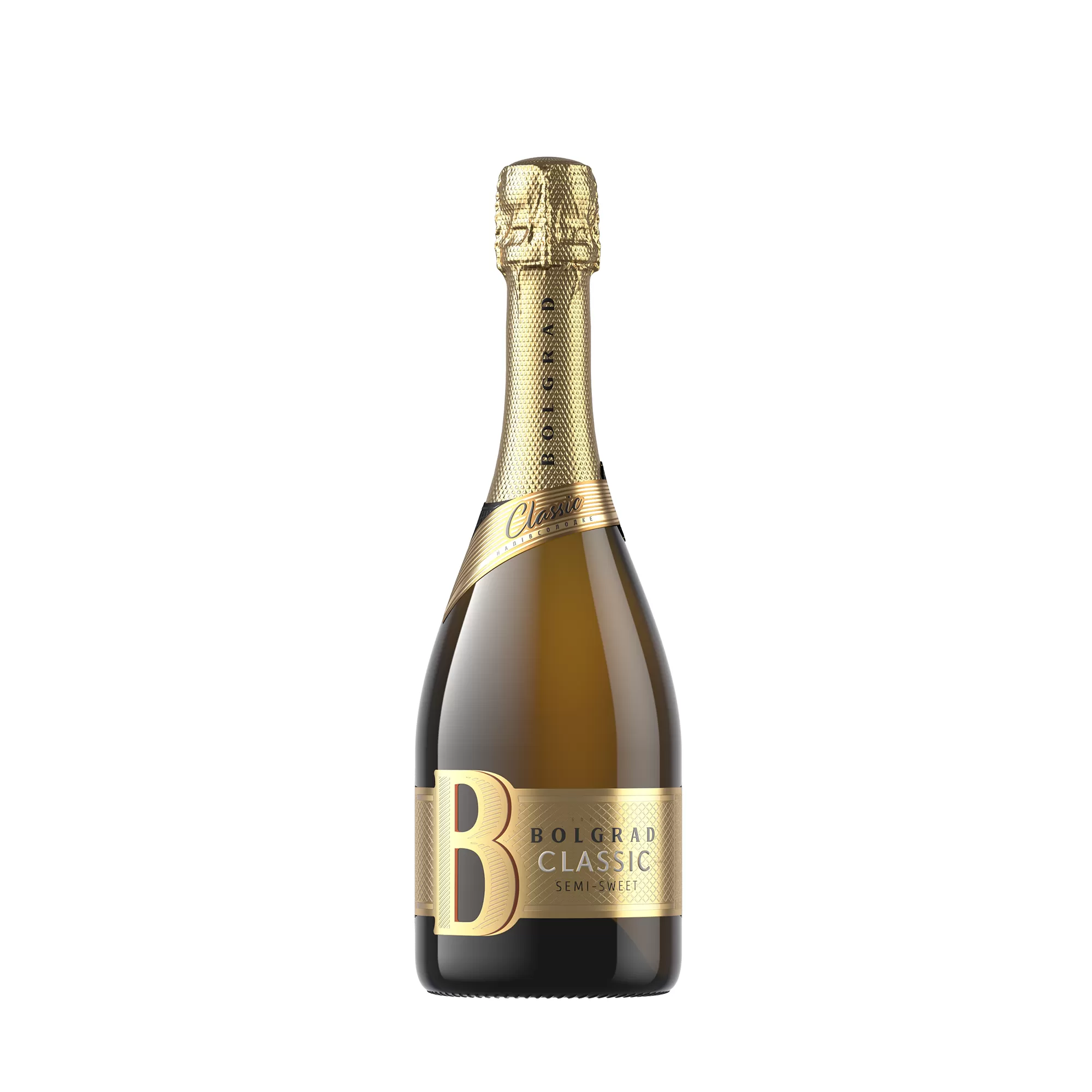 Вино игристое Bolgrad Classic белое полусладкое 0,75л 10,5-12,5%