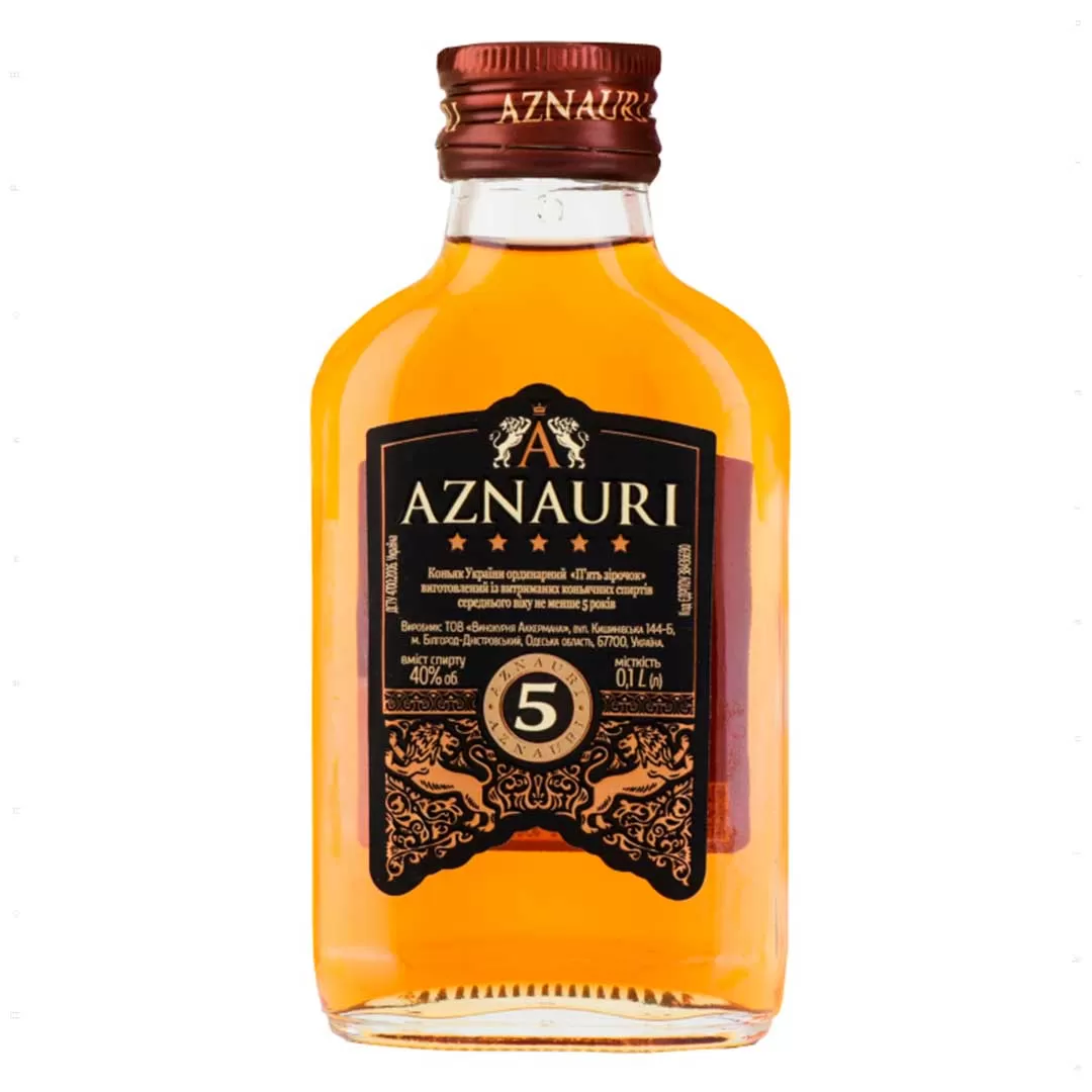 Коньяк Украины Aznauri 5 лет выдержки 0,1л 40%