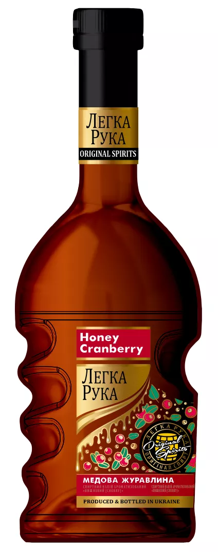 Напій спиртний ароматизований Легка Рука Медовий Журавлина Honey Cranberry 0,5л 30%