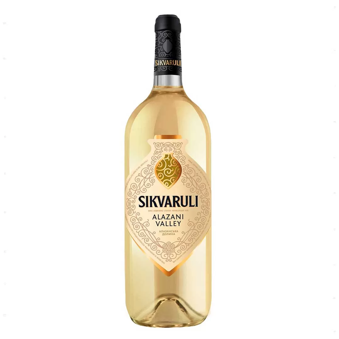 Вино Алазанская Долина Sikvaruli полусладкое белое 1,5л 10,5–12%