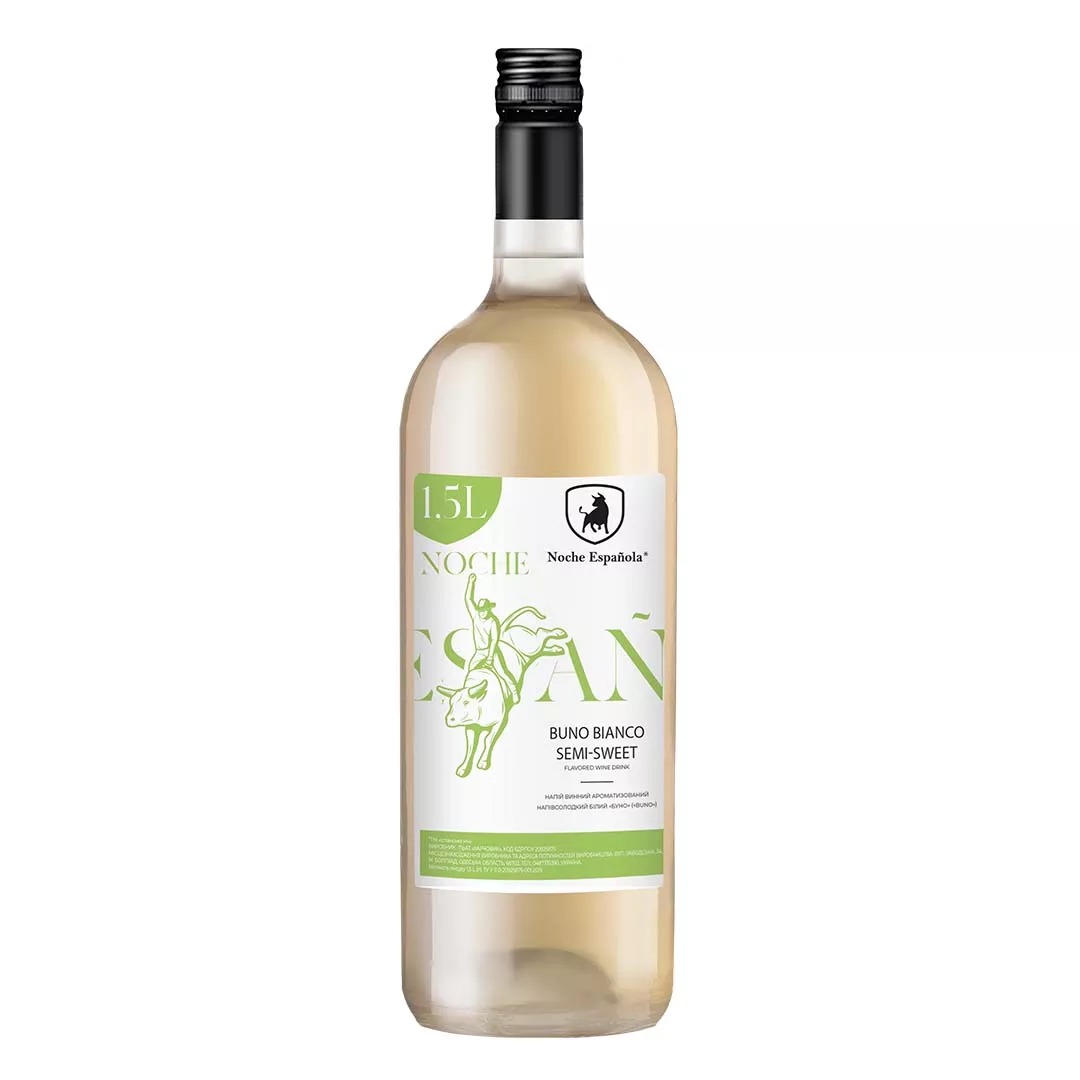 Напиток винный Noche Espanola Buno полусладкий белый 1,5л 8,0-8,5%