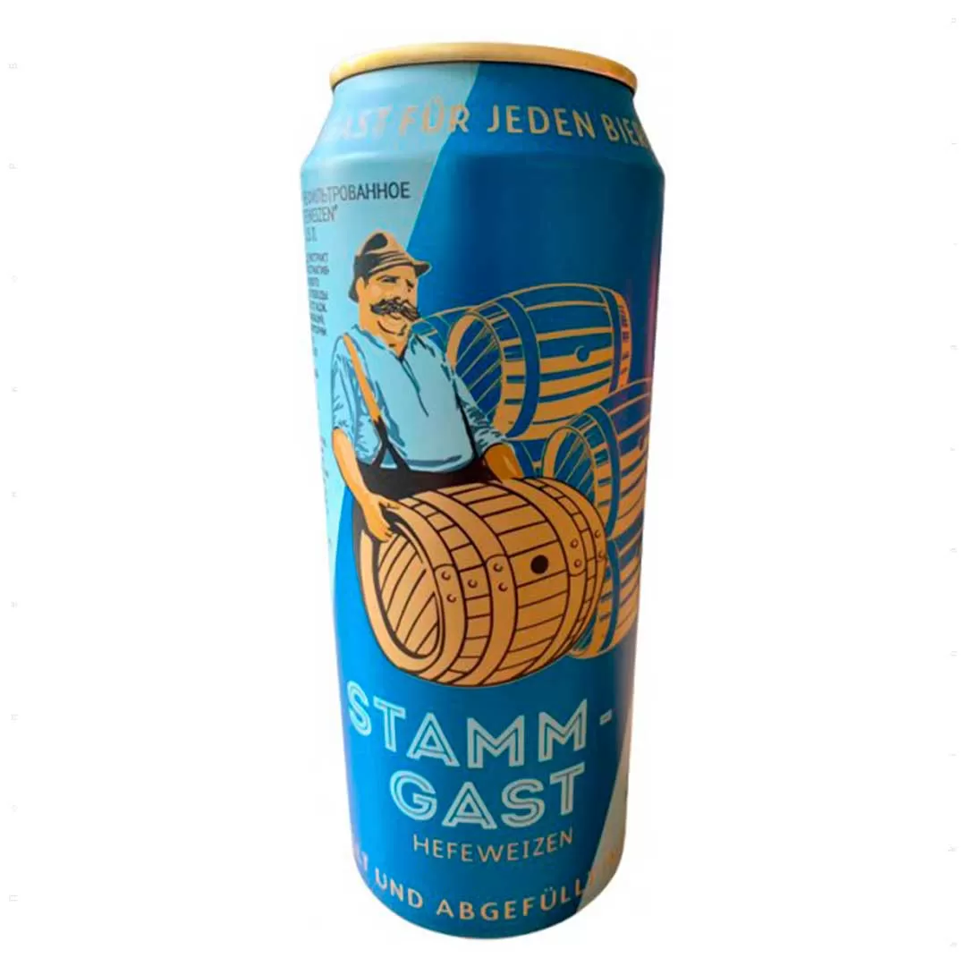Пиво Stammgast Hefeweissbier світле нефільтроване 5% 0,5л