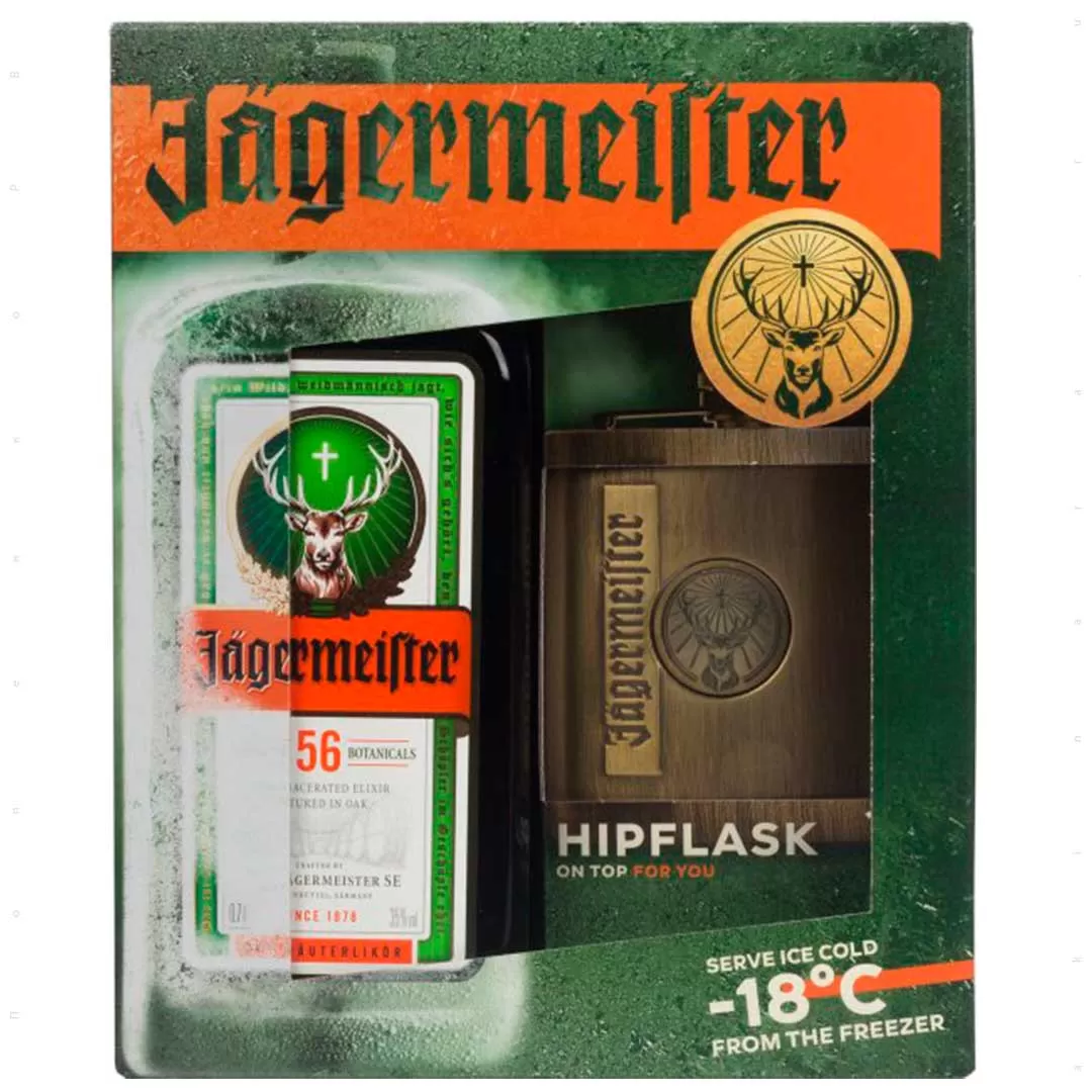 Ликер Jägermeister 0,7л 35% +  фляга