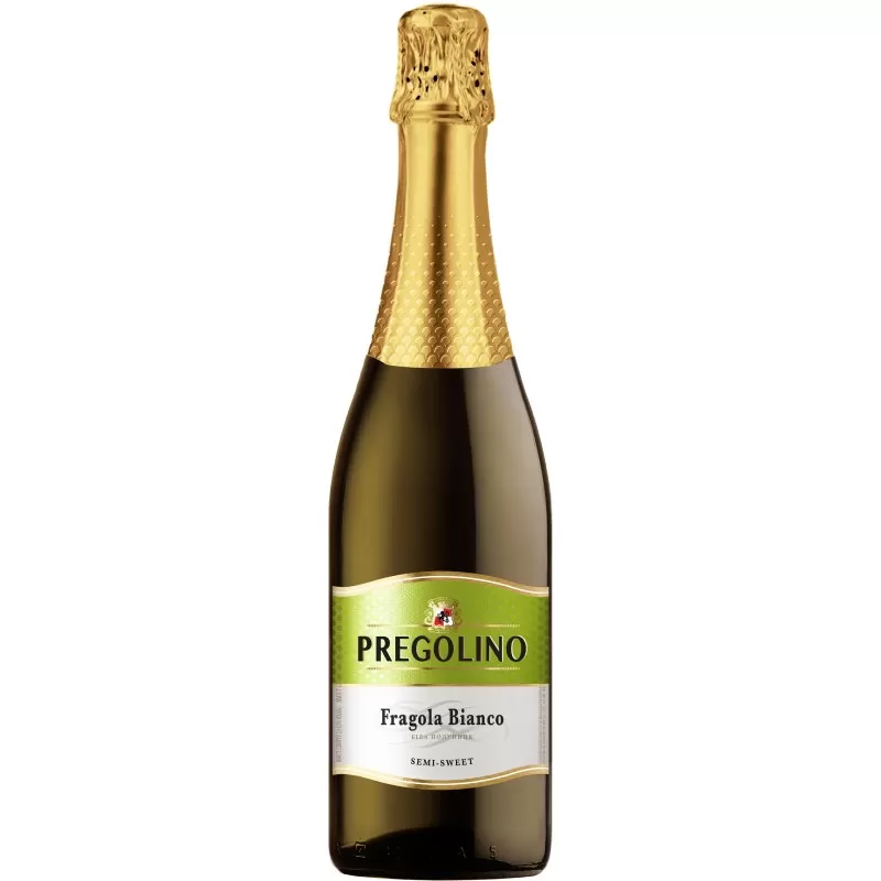 Напиток винный слабоалкогольный газированный Pregolino Fragola Bianco полусладкий белый 0,75л