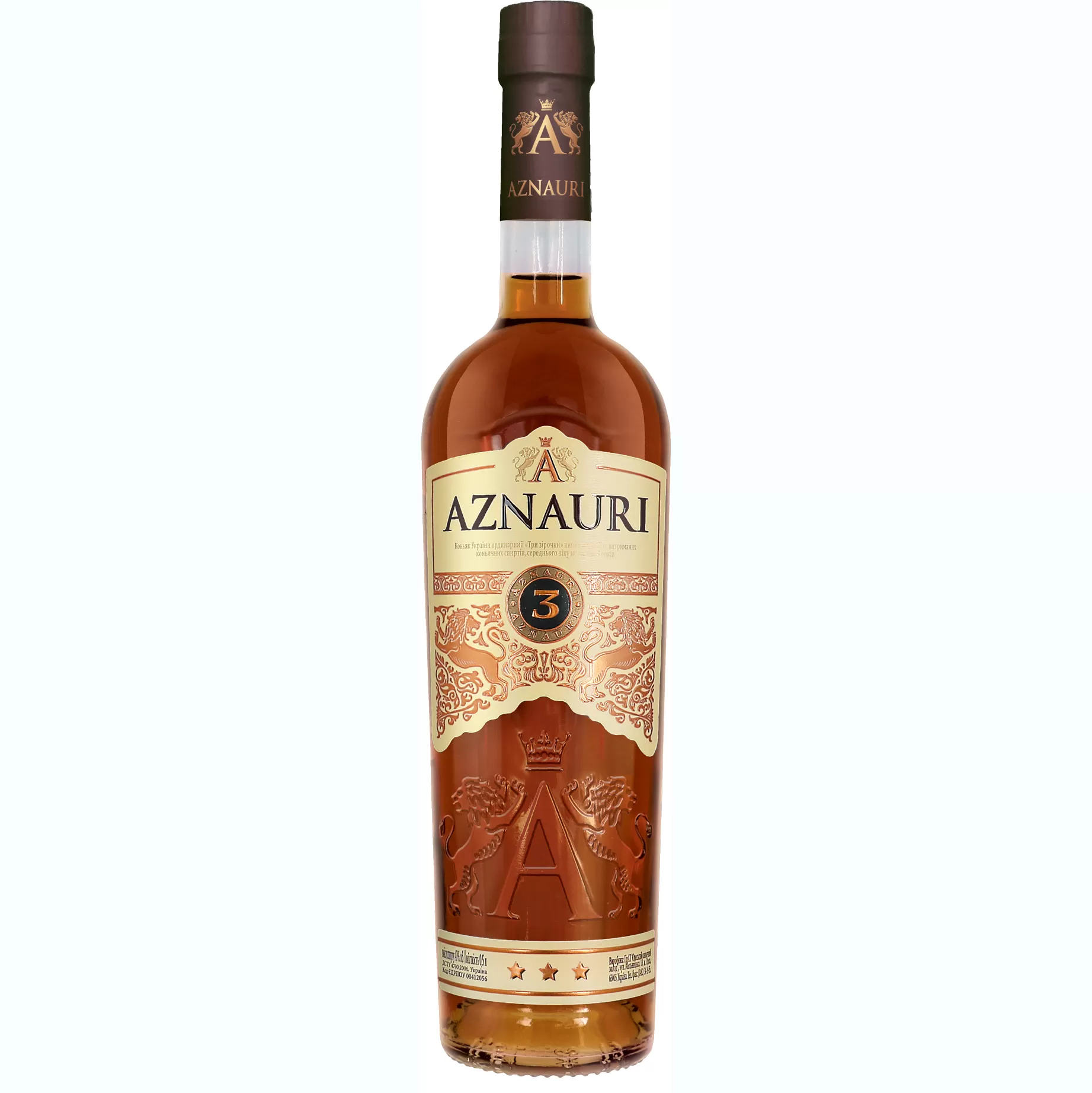 Коньяк Украины Aznauri 3 года выдержки 0,5л 40%