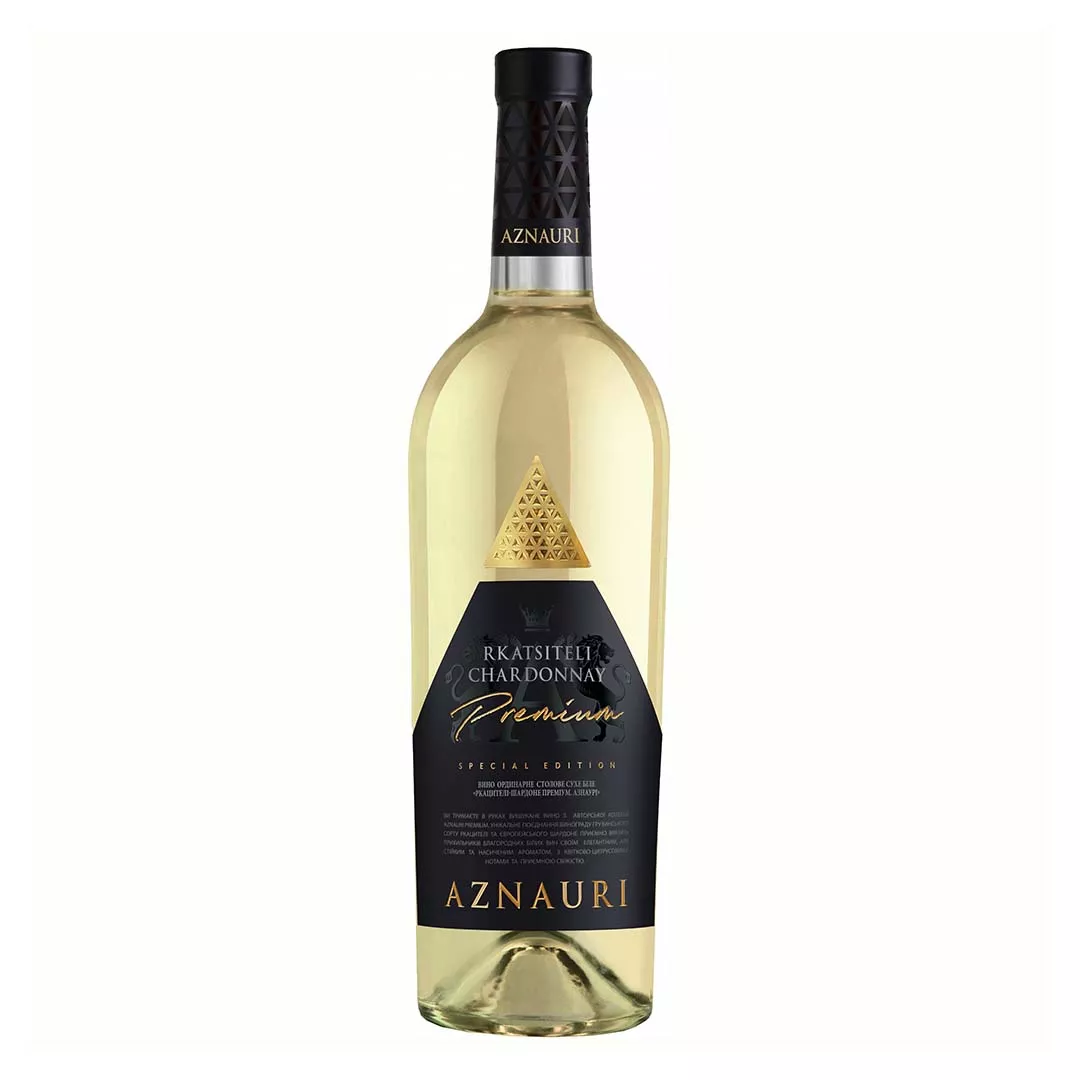 Вино Aznauri Premium Rkatsiteli Chardonnay біле сухе 0,75 л 9,5-14%